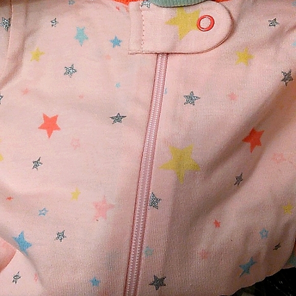 NWT GERBER beautiful Baby Girl Rainbow Kitty Stars 3 Pack Sleep n Plays☆6-9mo☆ - Picture 8 of 10